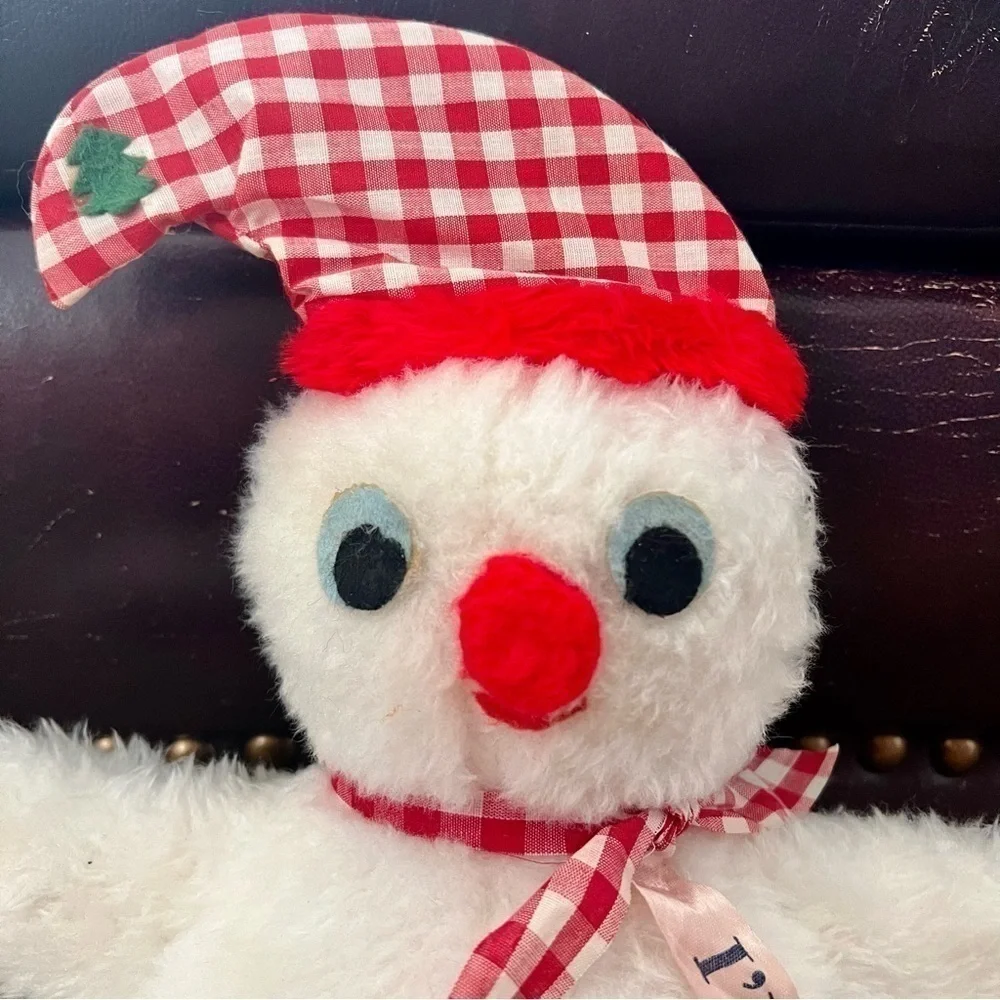 Rare Vintage Mary Meyer Musical Snowman Plush Stuffed Toy Wind Up Christmas 14”